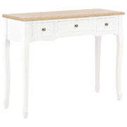 Dressing Console Table with 3 Drawers White
