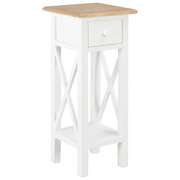 Side Table White Wood