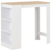 Bar Table with Shelf ,White