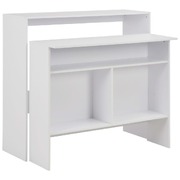 Bar Table with 2 Table Tops White