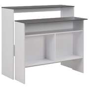 Bar Table with 2 Table Tops White and Grey