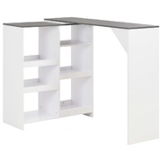 Bar Table with Moveable Shelf White