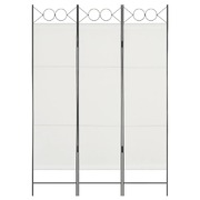 3-Panel Room Divider White 120x180 cm