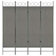 4-Panel Room Divider Anthracite 