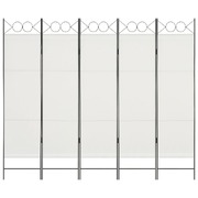 5-Panel Room Divider White