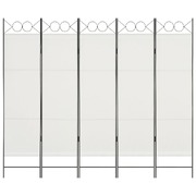 5-Panel Room Divider White