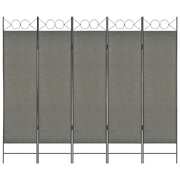 5-Panel Room Divider Anthracite