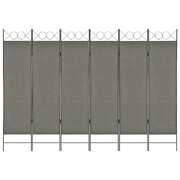 6-Panel Room Divider Anthracite