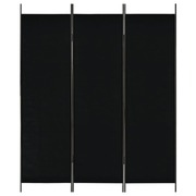 3-Panel Room Divider Black