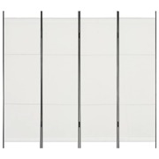 4-Panel Room Divider White