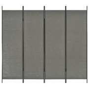 4-Panel Room Divider Anthracite 200x180 cm