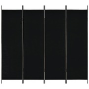 4-Panel Room Divider Black