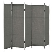 5-Panel Room Divider Anthtracite 250x180 cm