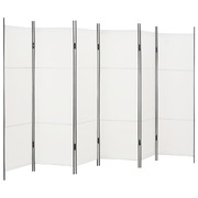 6-Panel Room Divider White 300x180 cm