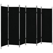 6-Panel Room Divider -Black