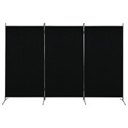 280270 3-Panel Room Divider Black