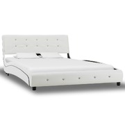 Bed Frame White faux Leather -King Single