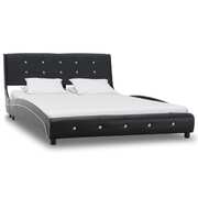 Bed Frame Black faux Leather -King Single