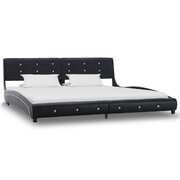 Bed Frame Black faux Leather  King