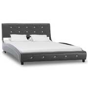 Bed Frame Grey faux Leather ,King Single