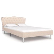 Bed Frame Cream Fabric King Single