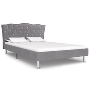Bed Frame Light Grey Fabric -King Single