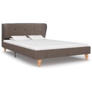 Bed Frame Taupe Fabric  King Single