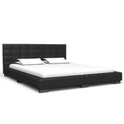 Bed Frame Black faux Leather- Queen