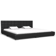 Bed Frame Black faux Leather- King