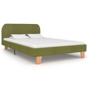 Bed Frame Green Fabric Queen