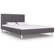 Bed Frame Grey Fabric Double