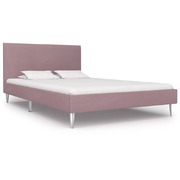Bed Frame Pink Fabric Double