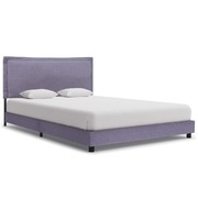 Bed Frame Light Grey Fabric King