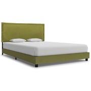 Bed Frame Green Fabric Queen