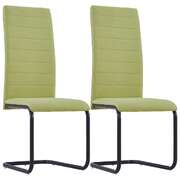 Dining Chairs 2 pcs Green Fabric