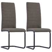 Dining Chairs 2 pcs Taupe Fabric