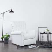 Reclining Chair White Faux Leather