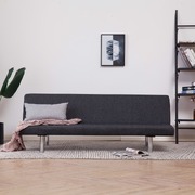 Sofa Bed Dark Grey Polyester