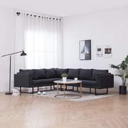 Corner Sofa Dark Grey Fabric