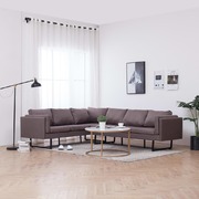 Corner Sofa Taupe Fabric