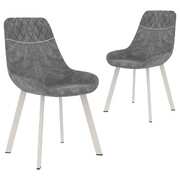 Dining Chairs 2 pcs Black faux Leather