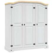 Wardrobe Mexican Pine Corona Range 3 Doors White