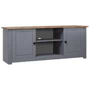 Tv Cabinet Grey Solid Pine Wood Panama Range