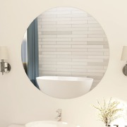Frameless Mirror Round 90 cm Glass