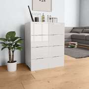 Sideboard High Gloss Chipboard White