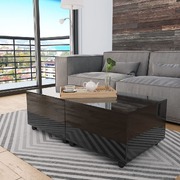 Coffee Table High Gloss Black 120x60x35 cm