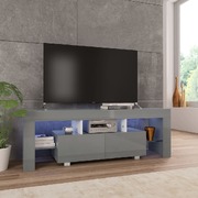 TV Cabinet with LED Lights High Gloss Grey