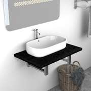 Bathroom Wall Shelf for Basin Black