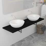 Bathroom Furniture Black 160x40x16.3 cm