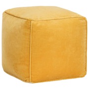 Pouffe Cotton Velvet Yellow
